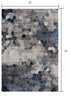 2' X 3' Navy Blue Cobblestone Pattern Scatter Rug